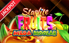 Play Starlite Fruits™ Mega Moolah™ on StarcasinoBE online casino